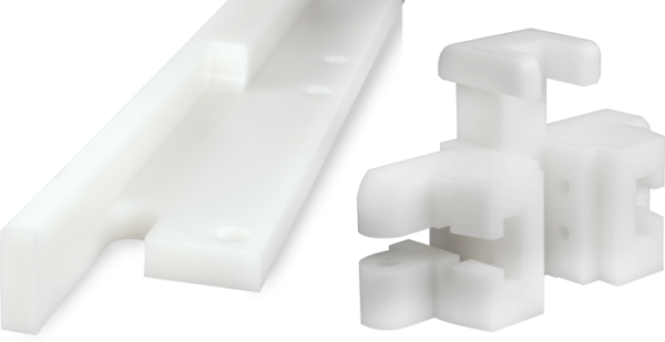 5-axis cnc plastic machining white parts